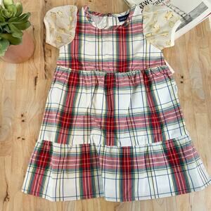 Andy & Evan Red Plaid A-Line Girls' Dress SIZE 3T